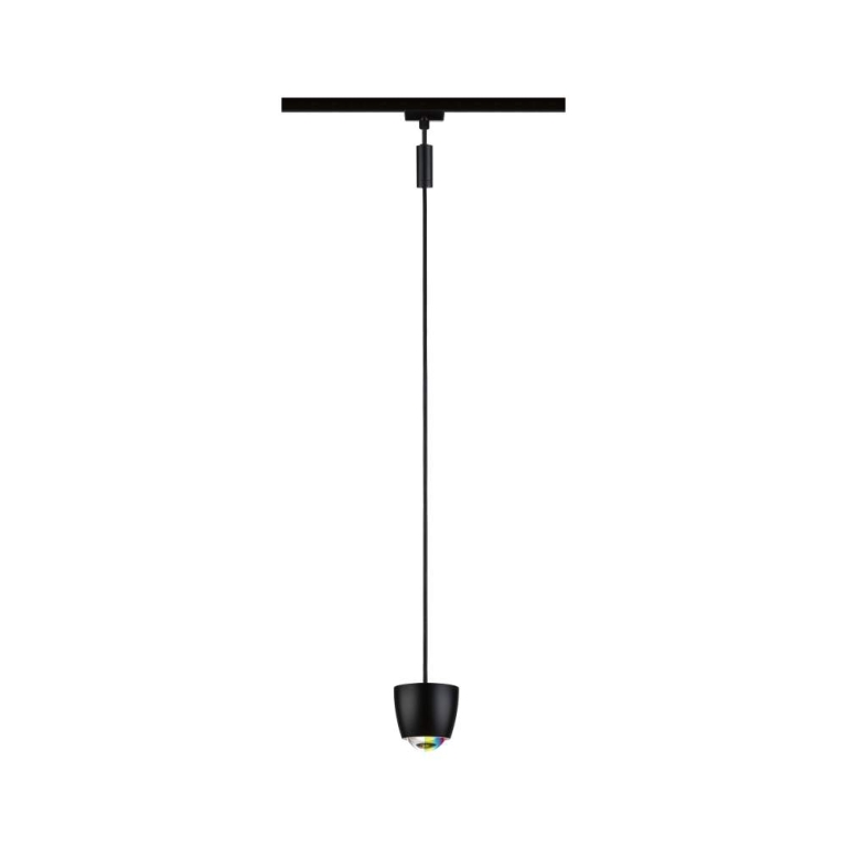 Paulmann URail Pendel Smart Home Zigbee 3.0 Tyros RGBW  200lm 4,5W RGBW+ dimmbar 230V Schwarz matt