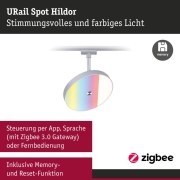 URail Schienenspot Smart Home Zigbee 3.0 Hildor RGBW  500lm 7,5W RGBW+ dimmbar 230V Chrom matt