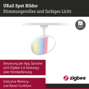 URail Schienenspot Smart Home Zigbee 3.0 Hildor RGBW  500lm 7,5W RGBW+ dimmbar 230V Signalweiß