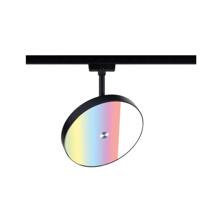 Paulmann URail Schienenspot Smart Home Zigbee 3.0 Hildor RGBW  500lm 7,5W RGBW+ dimmbar 230V Schwarz matt