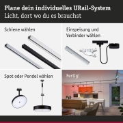 URail Schienenspot Smart Home Zigbee 3.0 Hildor RGBW  500lm 7,5W RGBW+ dimmbar 230V Schwarz matt