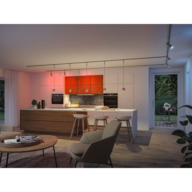 Paulmann URail Spot Smart Home Zigbee 3.0 Tarie RGBW  230lm 4,5W RGBW+ dimmbar 230V Chrom matt