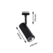 URail Spot Smart Home Zigbee 3.0 Tarie RGBW  230lm 4,5W RGBW+ dimmbar 230V Schwarz matt