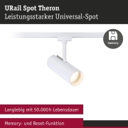 URail Schienenspot Theron Einzelspot  1020lm 11W 3000K dimmbar 230V Signalweiß