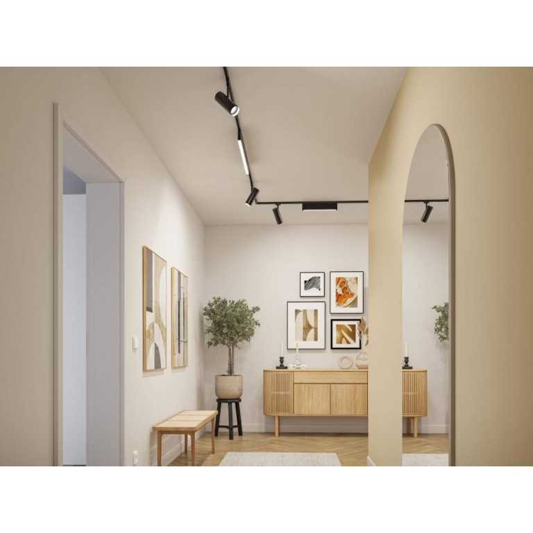 Paulmann URail Schienenspot Theron Einzelspot  1020lm 11W 3000K dimmbar 230V Schwarz matt