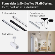 URail Schienenspot Theron Einzelspot  1100lm 11W 4000K dimmbar 230V Signalweiß