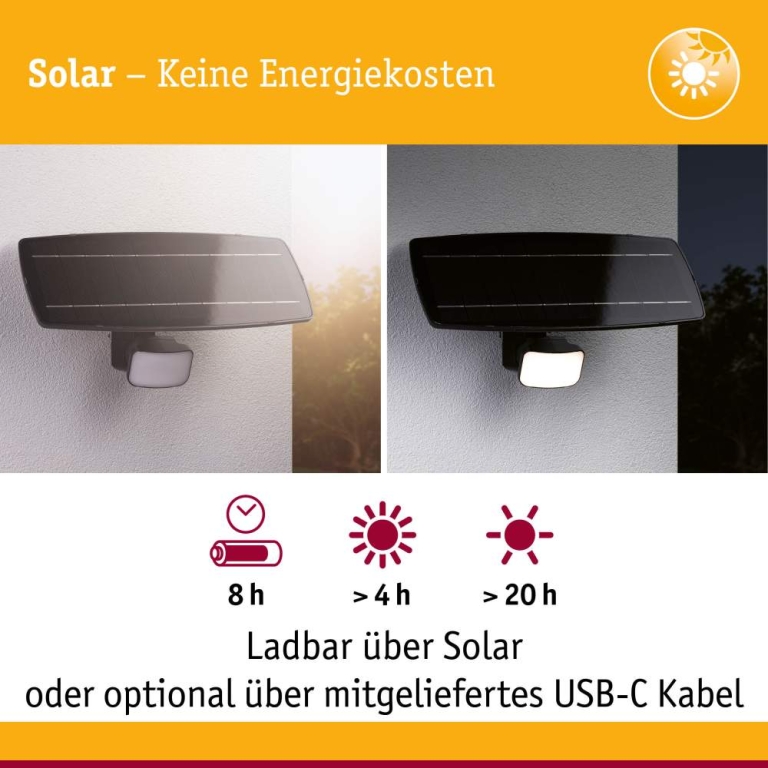 Paulmann Solar Fluter Smart Home Zigbee 3.0 Flotas Zigbee IP65 3000K 700lm Anthrazit