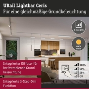 URail Lightbar 3-Step-Dim Ceris  800lm 9,5W 3000K dimmbar 230V Signalweiß
