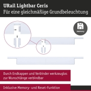 URail Lightbar 3-Step-Dim Ceris  800lm 9,5W 3000K dimmbar 230V Signalweiß