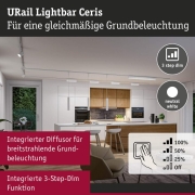 URail Lightbar 3-Step-Dim Ceris  850lm 9,5W 4000K dimmbar 230V Signalweiß