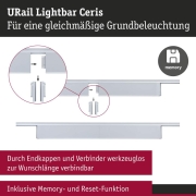 URail Lightbar 3-Step-Dim Ceris  850lm 9,5W 4000K dimmbar 230V Chrom matt