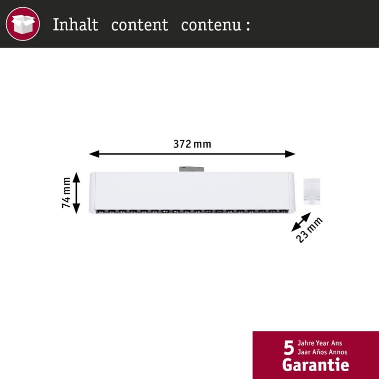 Paulmann URail Lightbar 3-Step-Dim Zelos  1100lm 10W 4000K dimmbar 230V Signalweiß