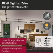 URail Lightbar 3-Step-Dim Zelos  1050lm 10W 3000K dimmbar 230V Schwarz matt