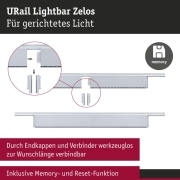 URail Lightbar 3-Step-Dim Zelos  1050lm 10W 3000K dimmbar 230V Chrom matt