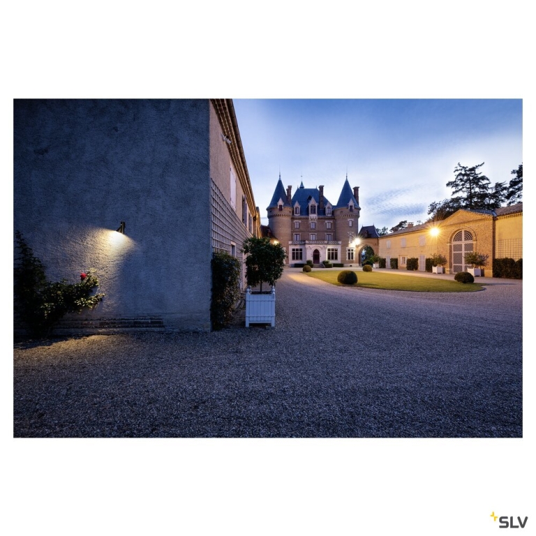 SLV T-TUBE, Wandaufbauleuchte, GU10, single, Sensor, IP44, max. 10 W, schwarz