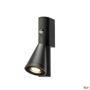 T-TUBE, Wandaufbauleuchte, GU10, single, Sensor, IP44, max. 10 W, schwarz
