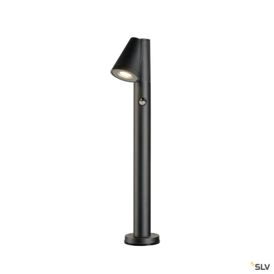 SLV T-TUBE 70 POLE, Outdoor Stehleuchte, GU10, single, Sensor, IP44, max. 10 W, schwarz