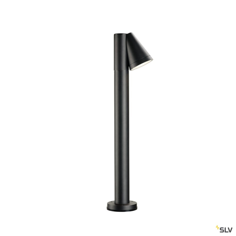 SLV T-TUBE 70 POLE, Outdoor Stehleuchte, GU10, single, IP65, max. 10 W, schwarz