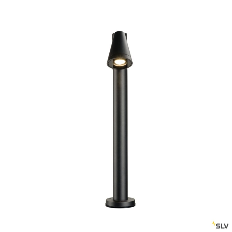 SLV T-TUBE 70 POLE, Outdoor Stehleuchte, GU10, single, IP65, max. 10 W, schwarz