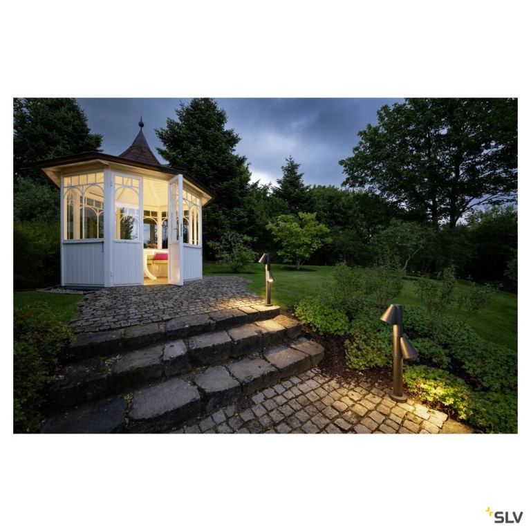 SLV T-TUBE 70 POLE, Outdoor Stehleuchte, GU10, double, IP65, max. 10 W, schwarz