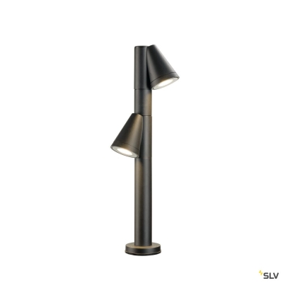 SLV T-TUBE 70 POLE, Outdoor Stehleuchte, GU10, double, IP65, max. 10 W, schwarz