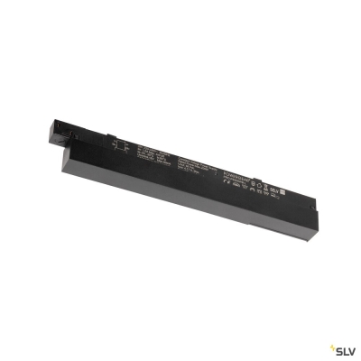 SLV 48V SYSTEM, Intrack LED Treiber, 48VDC, 200 W, DALI Wireless integriert Casambi zu DALI Modul, Klemme für 220-240V Anschlusskabel, Kabelkammer, schwarz