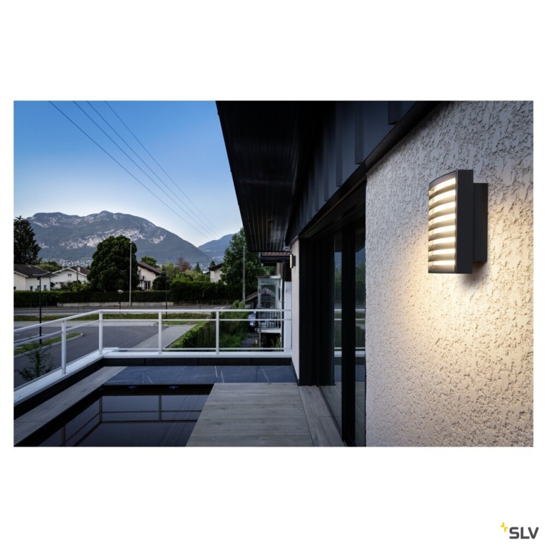 SLV RASTERLYS WL, Wandaufbauleuchte, rechteckig, 2700/3000 K, 14 W, PHASE, 70°, anthrazit