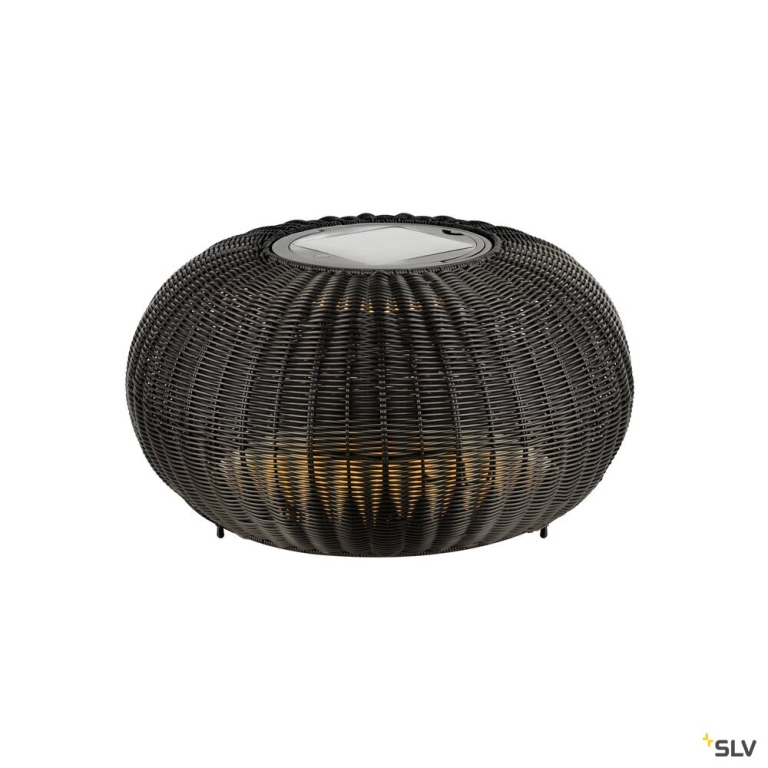 SLV ADEGAN, Outdoor Stehleuchte, flat, Solar, 2200 K, IP65, schwarz