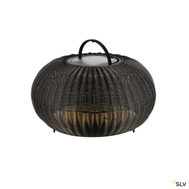 SLV ADEGAN, Outdoor Stehleuchte, flat, Solar, 2200 K, IP65, schwarz