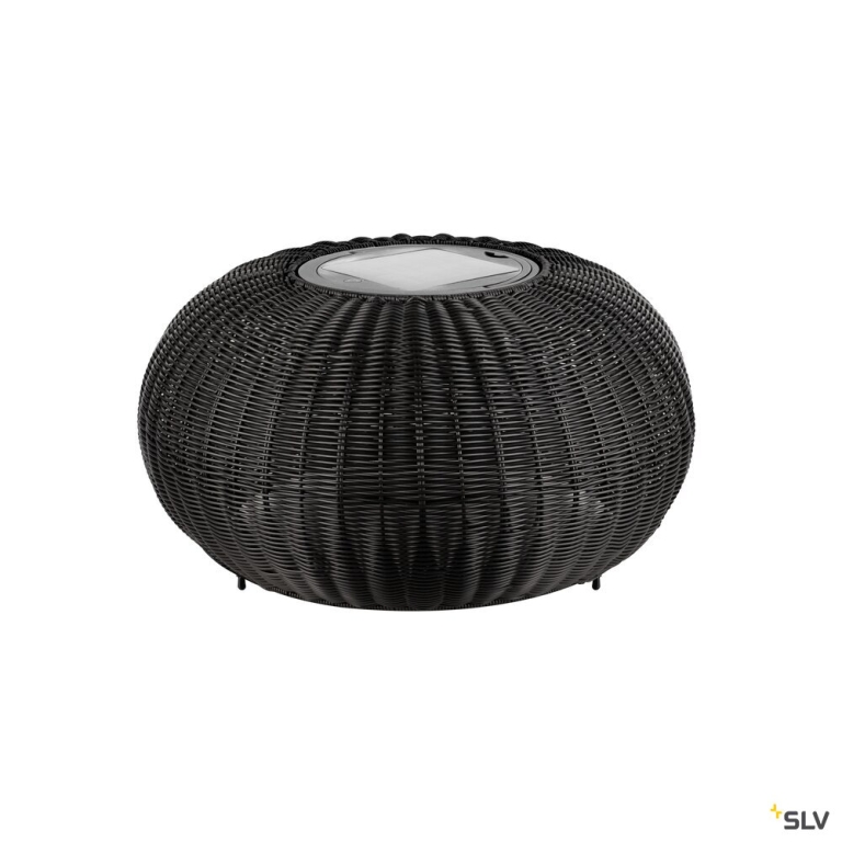 SLV ADEGAN, Outdoor Stehleuchte, flat, Solar, 2200 K, IP65, schwarz
