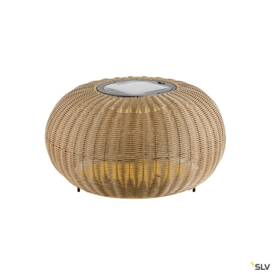 SLV ADEGAN, Outdoor Stehleuchte, flat, Solar, 2200 K, IP65, braun