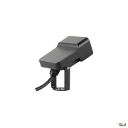 SYNA WIDE, Erdspiessleuchte, 3000 K, 115°, IP65, eckig, schwarz