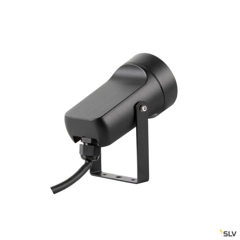 SLV SYNA SHADE, Erdspiessleuchte, GU10 , 1x max. 10 W, IP65, rund, schwarz