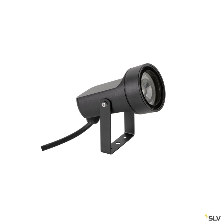 SLV SYNA SHADE, Erdspiessleuchte, GU10 , 1x max. 10 W, IP65, rund, schwarz
