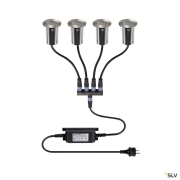 TRAIL-LITE® 60, 4er Set, Bodeneinbauleuchten, 3000K, IP67, rund, edelstahl / aluminium