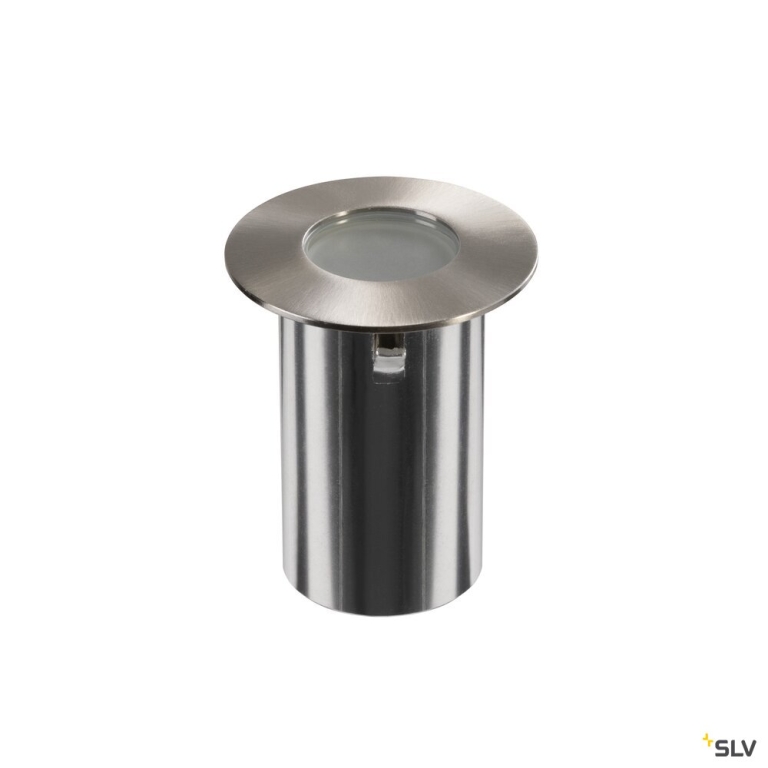 SLV TRAIL-LITE® 60, Single, Bodeneinbauleuchte, 3000K, IP67, rund, edelstahl / aluminium