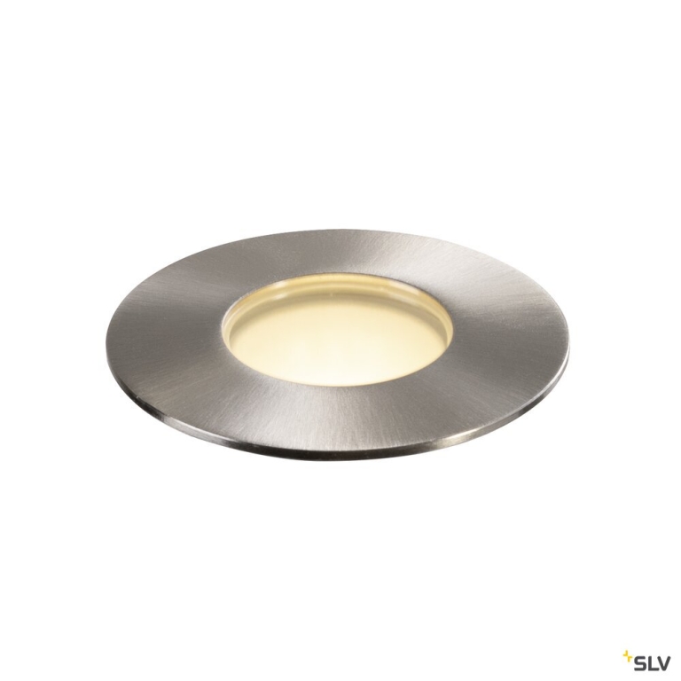 SLV TRAIL-LITE® 60, Single, Bodeneinbauleuchte, 3000K, IP67, rund, edelstahl / aluminium