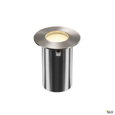 SLV TRAIL-LITE® 60, Single, Bodeneinbauleuchte, 3000K, IP67, rund, edelstahl / aluminium