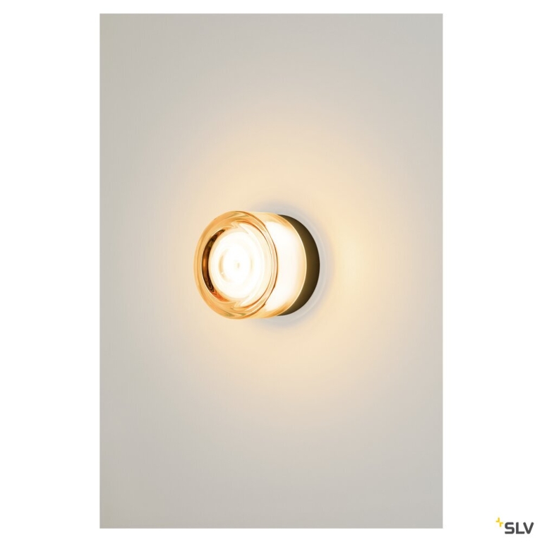 SLV CYFT WAVE, Wand- und Deckenaufbauleuchte, 2700/3000/4000 K, 6,5 W, PHASE, schwarz / amber