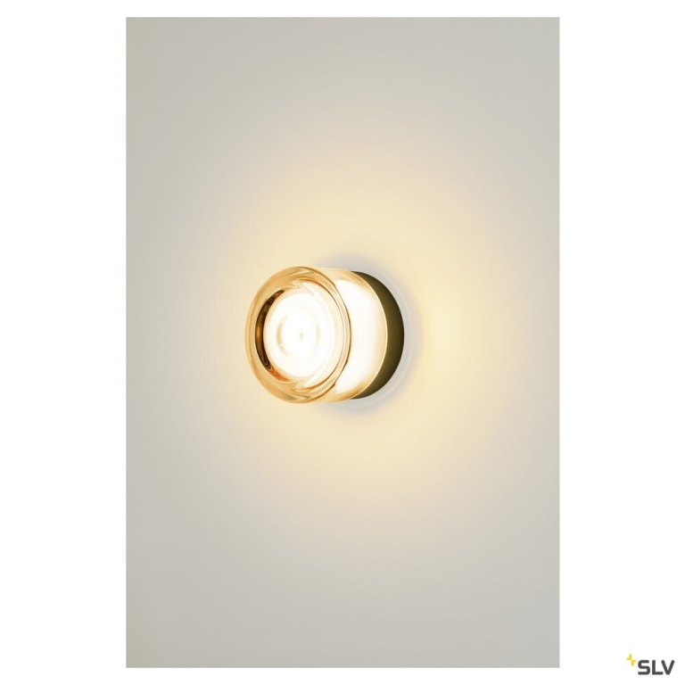 SLV CYFT WAVE, Wand- und Deckenaufbauleuchte, 2700/3000/4000 K, 6,5 W, PHASE, schwarz / amber