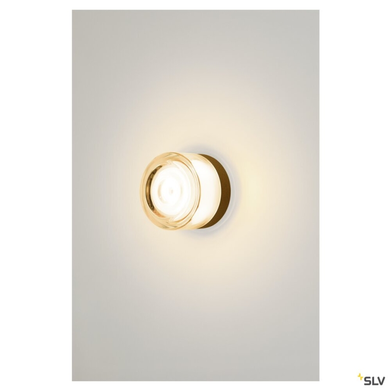 SLV CYFT WAVE, Wand- und Deckenaufbauleuchte, 2700/3000/4000 K, 6,5 W, PHASE, schwarz / amber