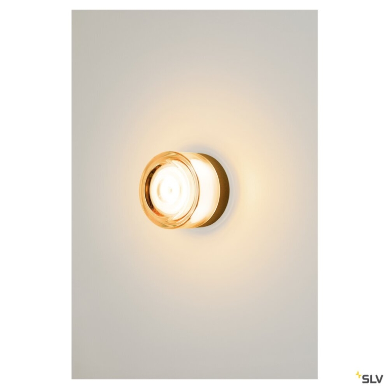 SLV CYFT WAVE, Wand- und Deckenaufbauleuchte, 2700/3000/4000 K, 6,5 W, PHASE, schwarz / amber