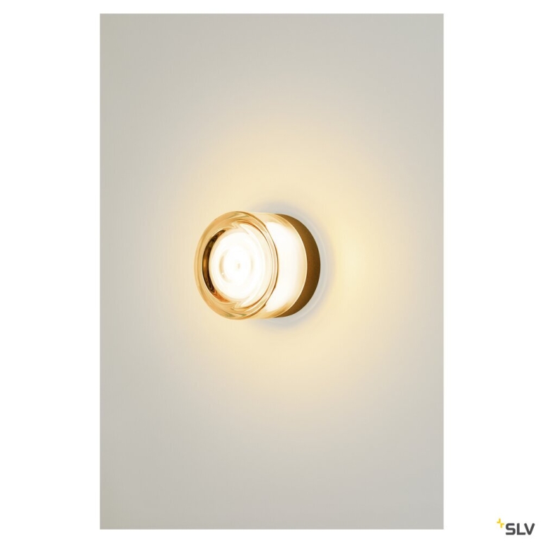 SLV CYFT WAVE, Wand- und Deckenaufbauleuchte, 2700/3000/4000 K, 6,5 W, PHASE, schwarz / amber