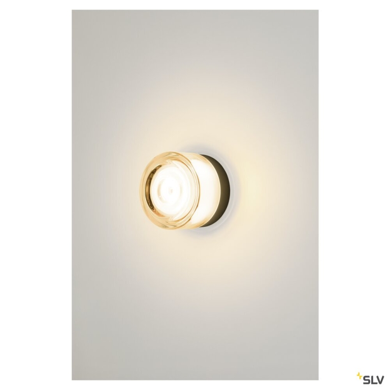 SLV CYFT WAVE, Wand- und Deckenaufbauleuchte, 2700/3000/4000 K, 6,5 W, PHASE, schwarz / amber