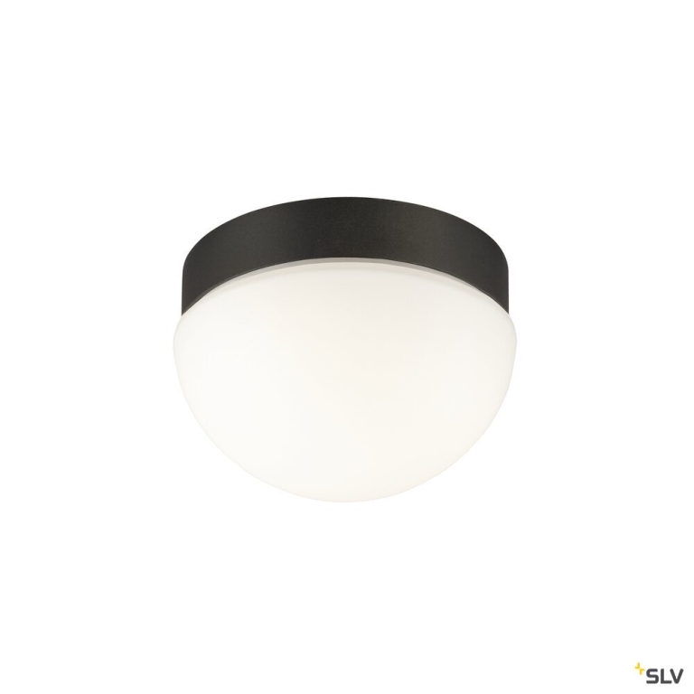 SLV CYFT DOME, Wand- und Deckenaufbauleuchte, 2700/3000/4000 K, 6,5 W, PHASE, schwarz / milchig