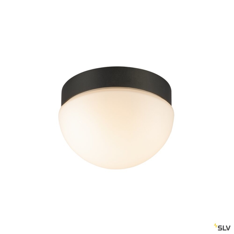 SLV CYFT DOME, Wand- und Deckenaufbauleuchte, 2700/3000/4000 K, 6,5 W, PHASE, schwarz / milchig