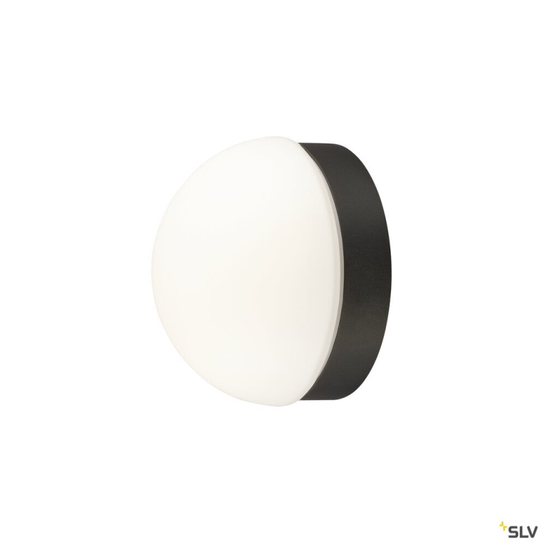SLV CYFT DOME, Wand- und Deckenaufbauleuchte, 2700/3000/4000 K, 6,5 W, PHASE, schwarz / milchig