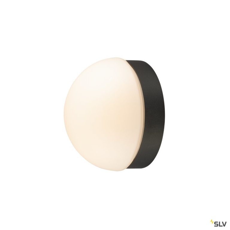 SLV CYFT DOME, Wand- und Deckenaufbauleuchte, 2700/3000/4000 K, 6,5 W, PHASE, schwarz / milchig