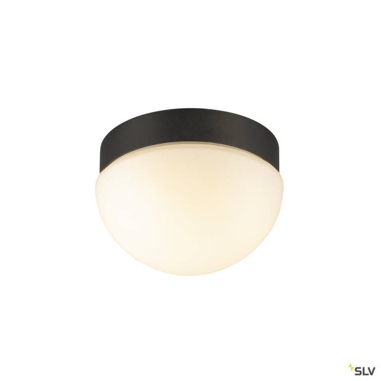 SLV CYFT DOME, Wand- und Deckenaufbauleuchte, 2700/3000/4000 K, 6,5 W, PHASE, schwarz / milchig