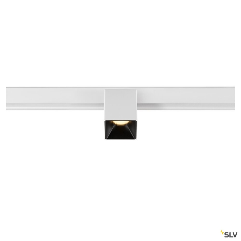 SLV FIX-IT!, 48V, DALI, eckig, Surface mounted track, Spot, 2000-3000 K, 7.4 W, 36°, weiß / schwarz